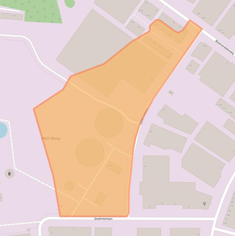 Kaart van postcodegebied 1382JV.