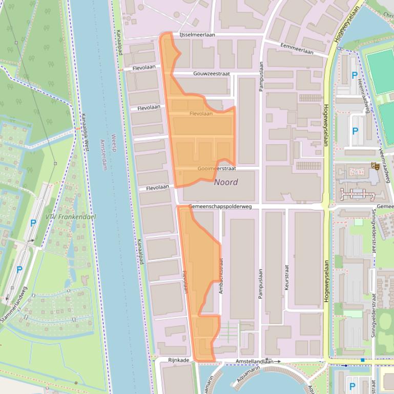 Kaart van postcodegebied 1382JZ.