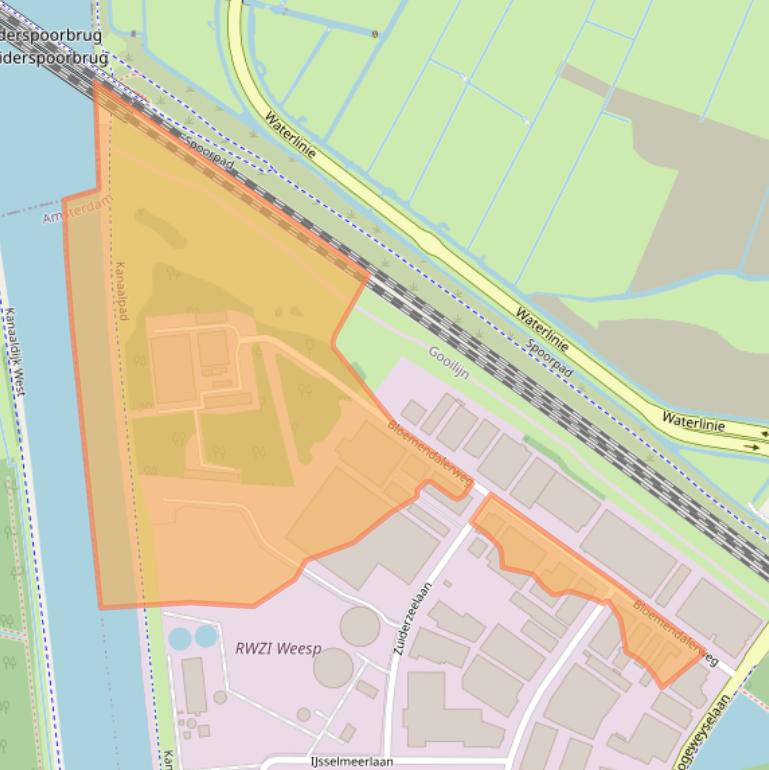 Kaart van postcodegebied 1382KB.