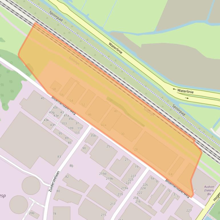 Kaart van postcodegebied 1382KC.