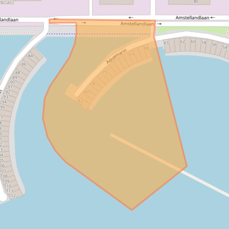 Kaart van postcodegebied 1382KM.