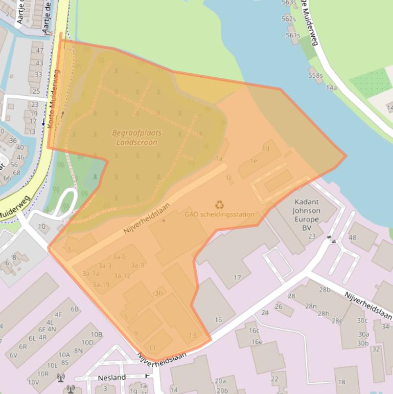 Kaart van postcodegebied 1382LE.