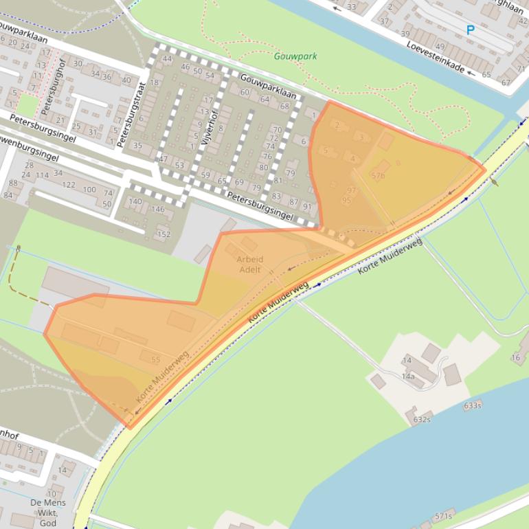 Kaart van postcodegebied 1382LP.