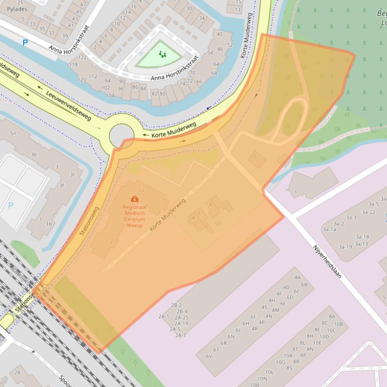Kaart van postcodegebied 1382LR.