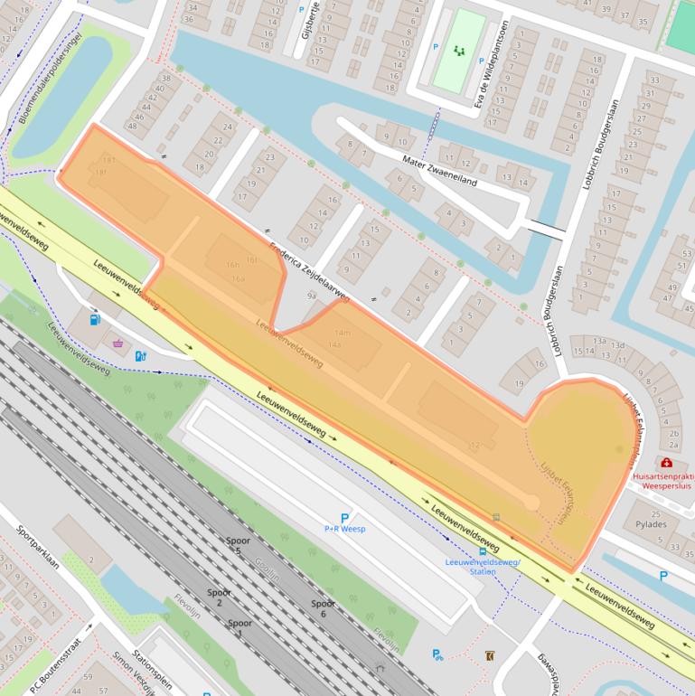 Kaart van postcodegebied 1382LX.