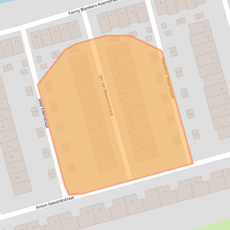 Kaart van postcodegebied 1382ND.