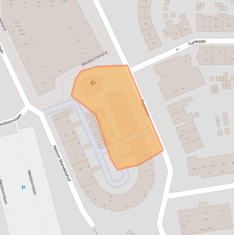 Kaart van postcodegebied 1382RH.