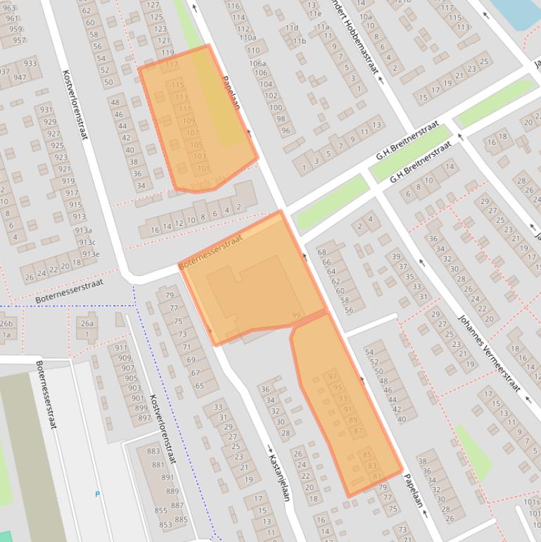 Kaart van postcodegebied 1382RK.