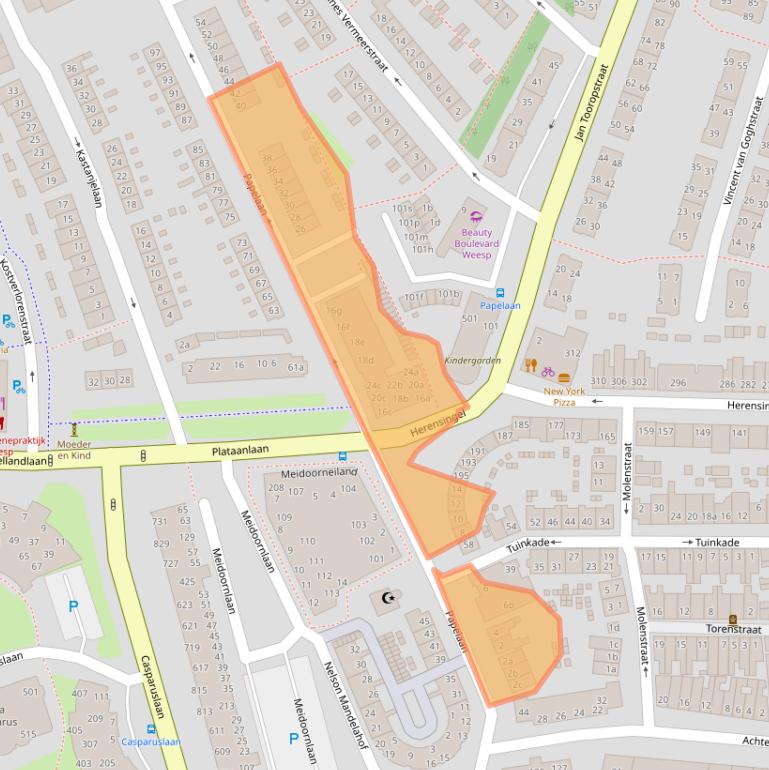 Kaart van postcodegebied 1382RM.