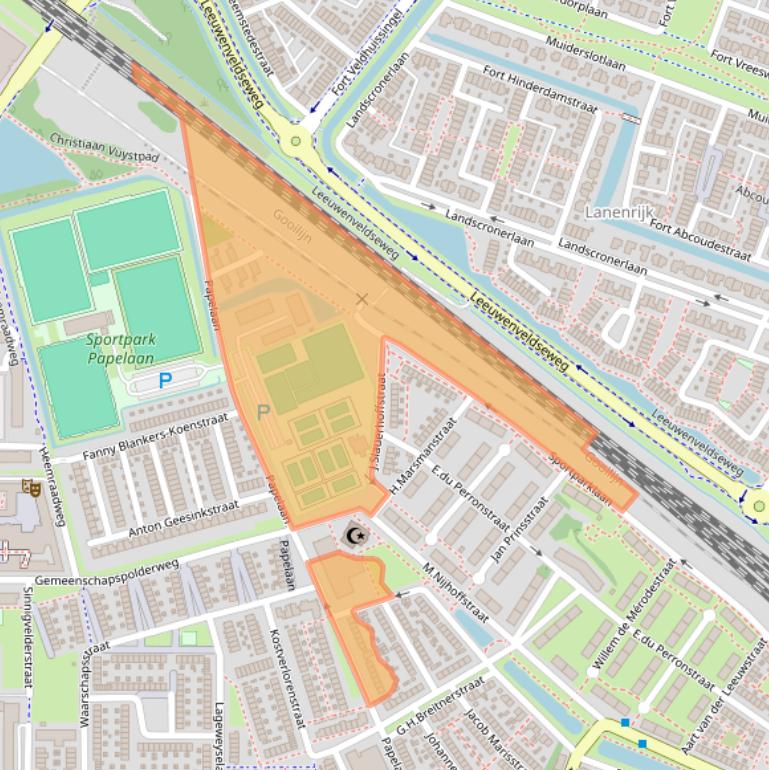 Kaart van postcodegebied 1382RP.
