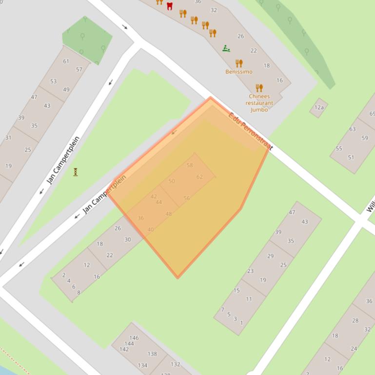 Kaart van postcodegebied 1382SX.