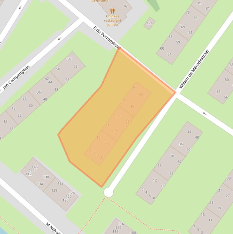 Kaart van postcodegebied 1382TB.