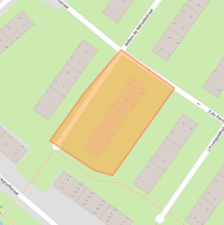 Kaart van postcodegebied 1382TD.