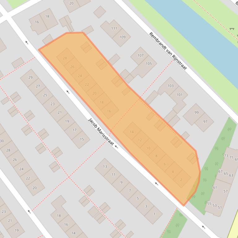 Kaart van postcodegebied 1382TP.