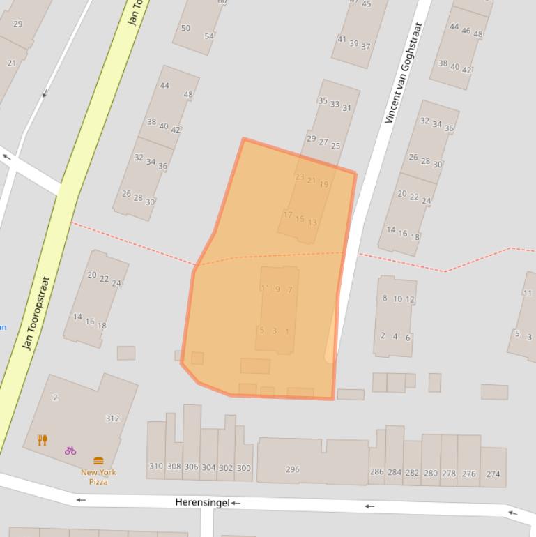 Kaart van postcodegebied 1382VD.