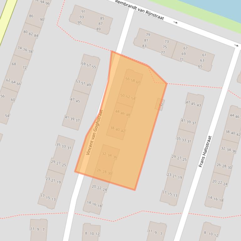 Kaart van postcodegebied 1382VH.