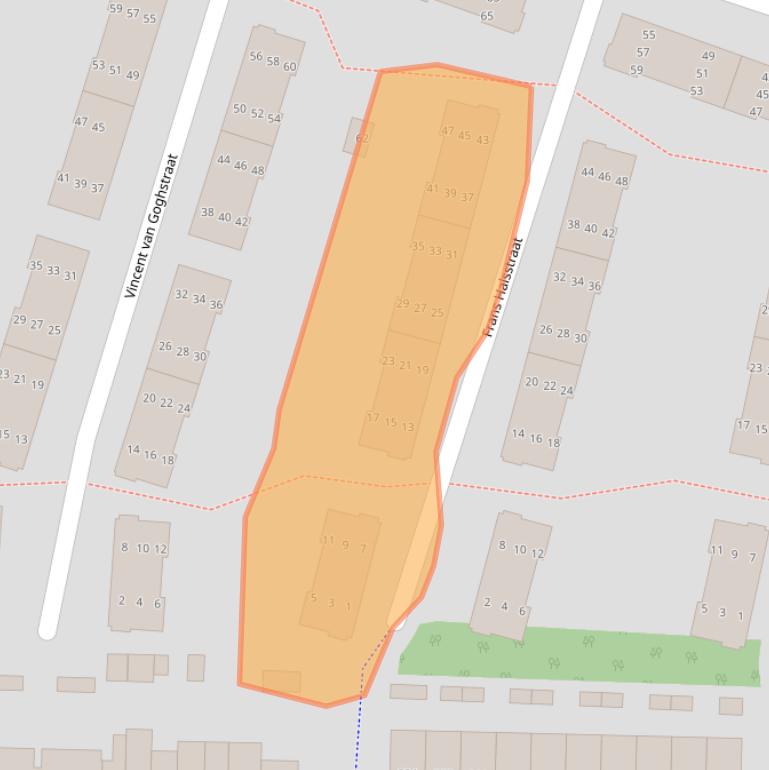 Kaart van postcodegebied 1382VJ.