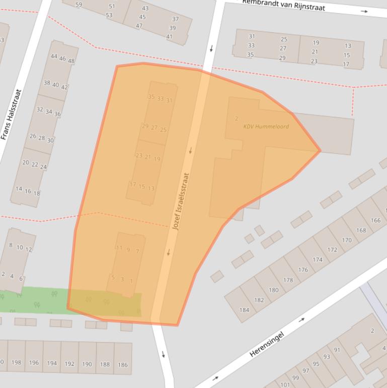 Kaart van postcodegebied 1382VL.