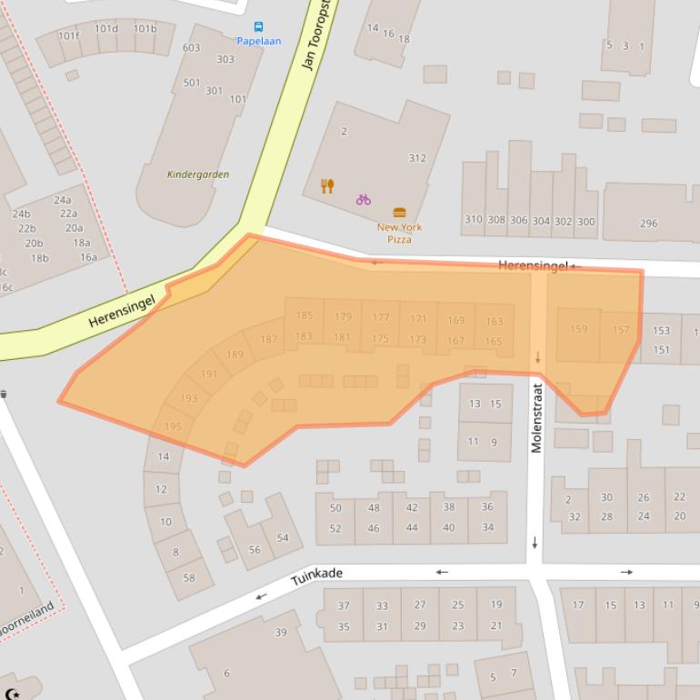 Kaart van postcodegebied 1382VR.