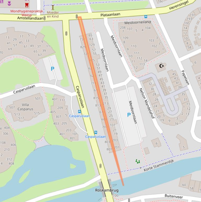 Kaart van postcodegebied 1382XD.