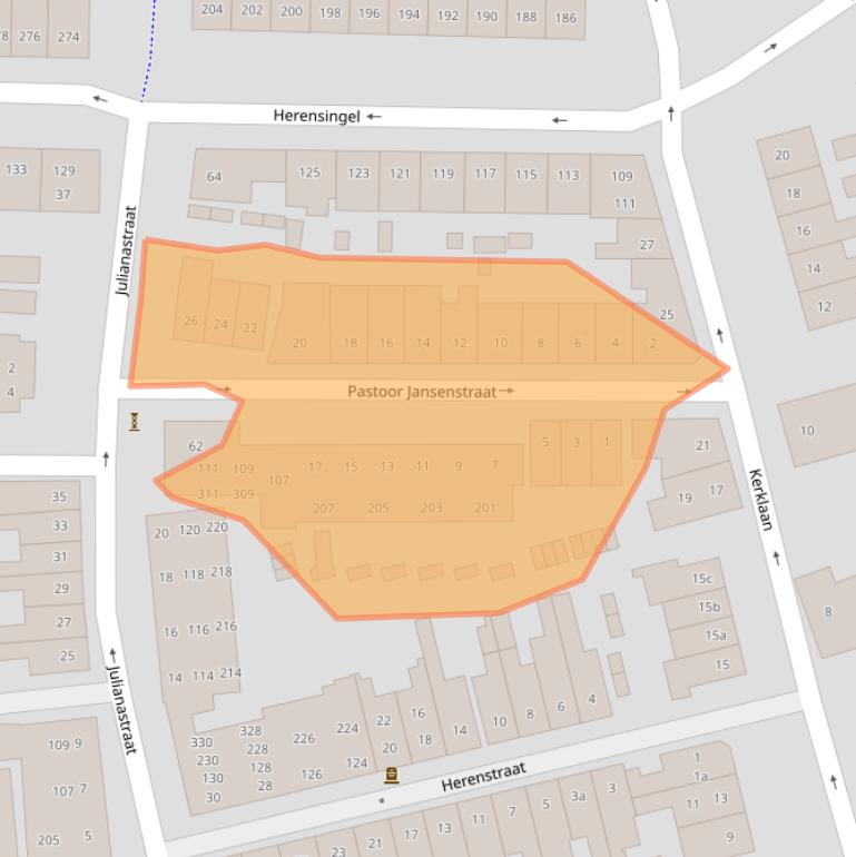 Kaart van postcodegebied 1382XN.
