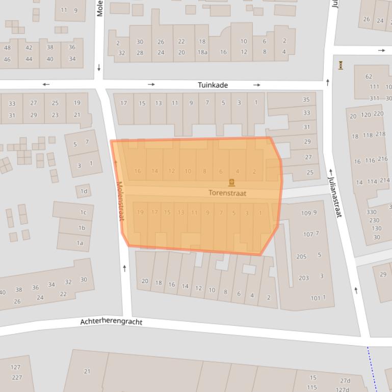 Kaart van postcodegebied 1382XP.