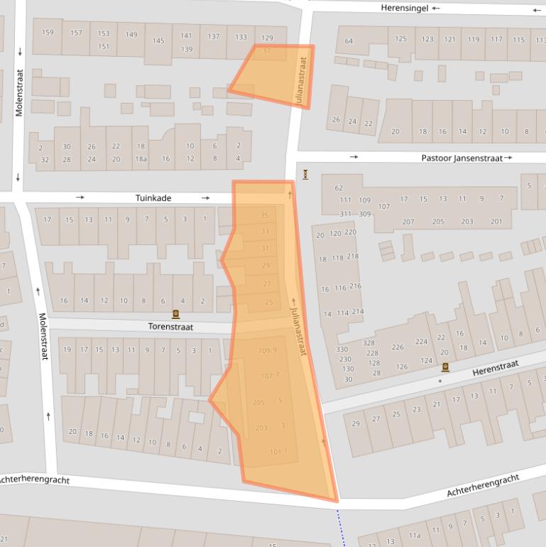 Kaart van postcodegebied 1382XW.