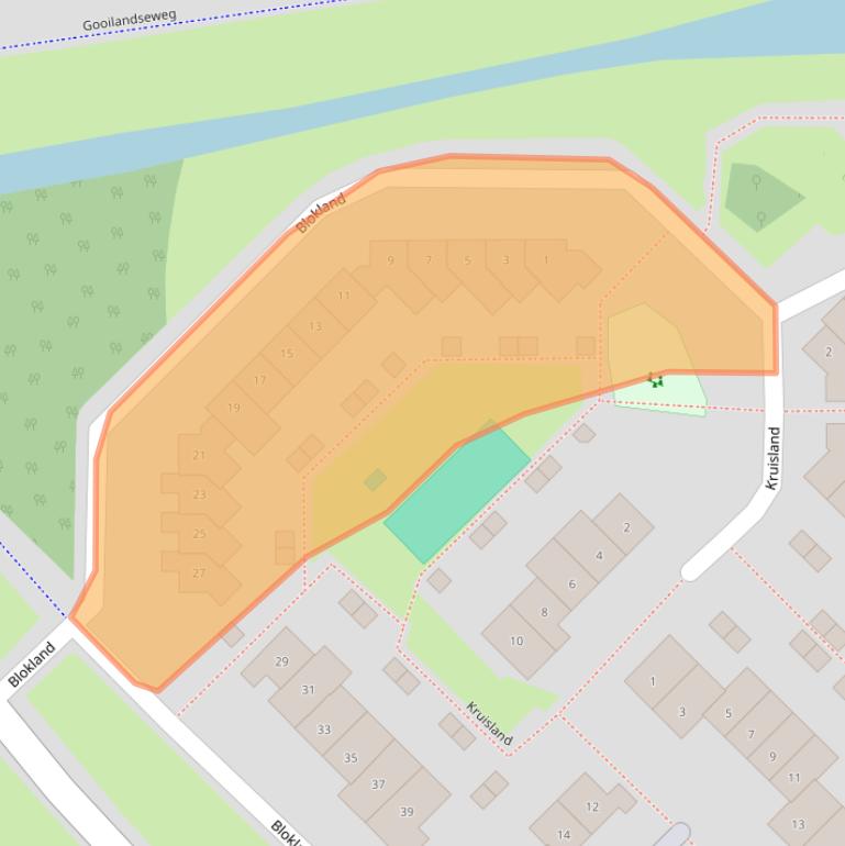 Kaart van postcodegebied 1383AA.