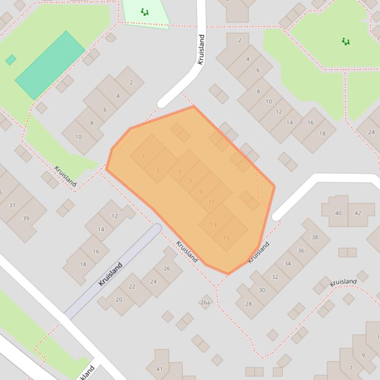 Kaart van postcodegebied 1383AC.