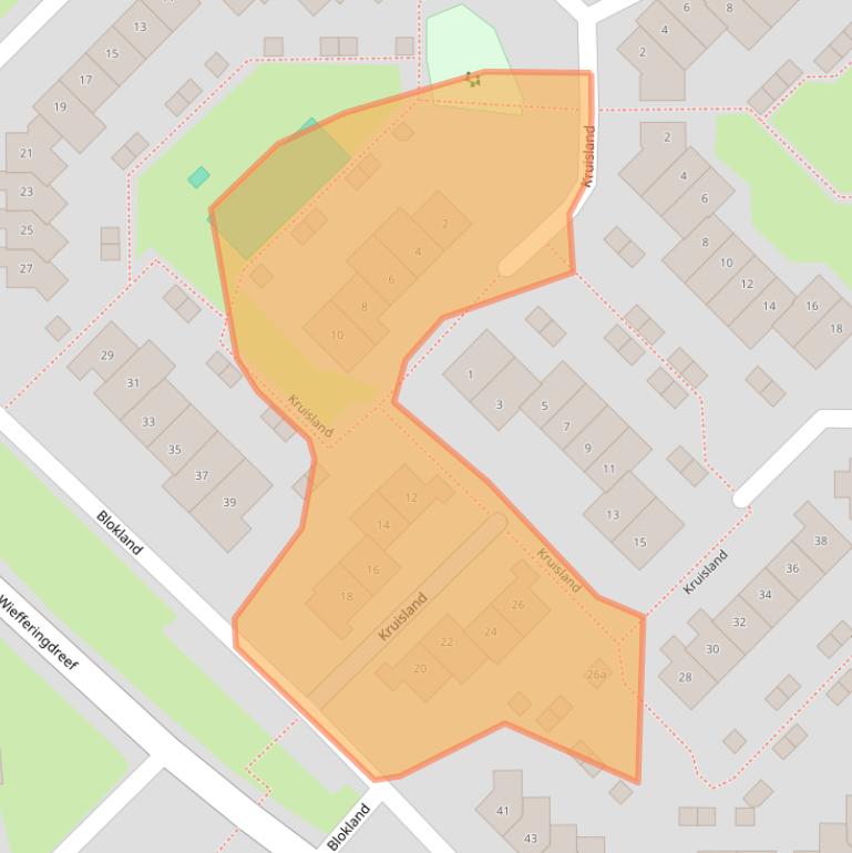 Kaart van postcodegebied 1383AD.