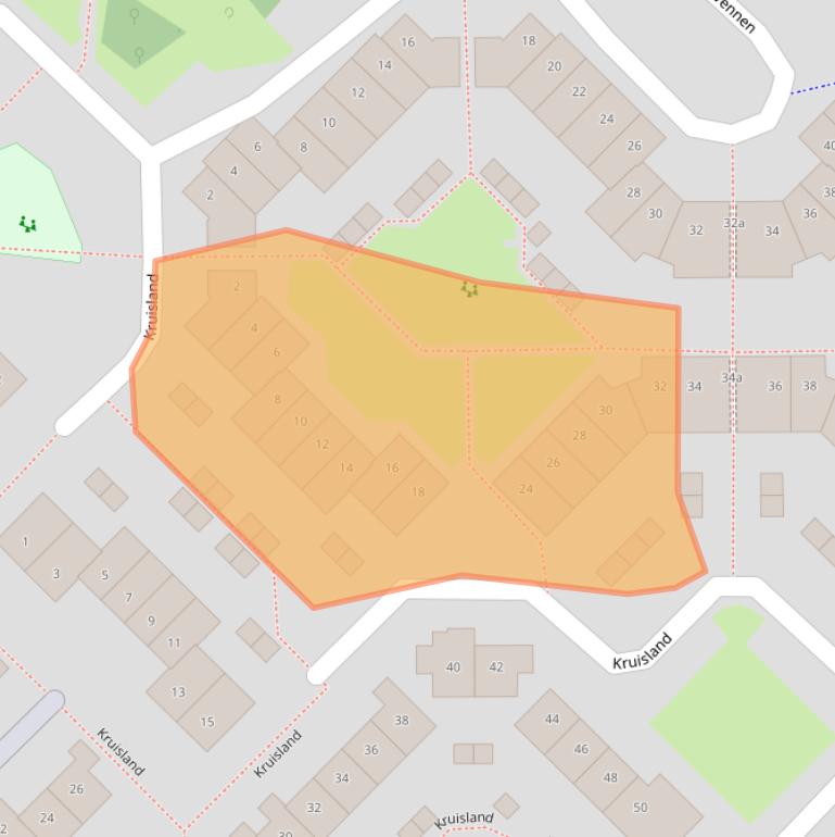 Kaart van postcodegebied 1383AN.