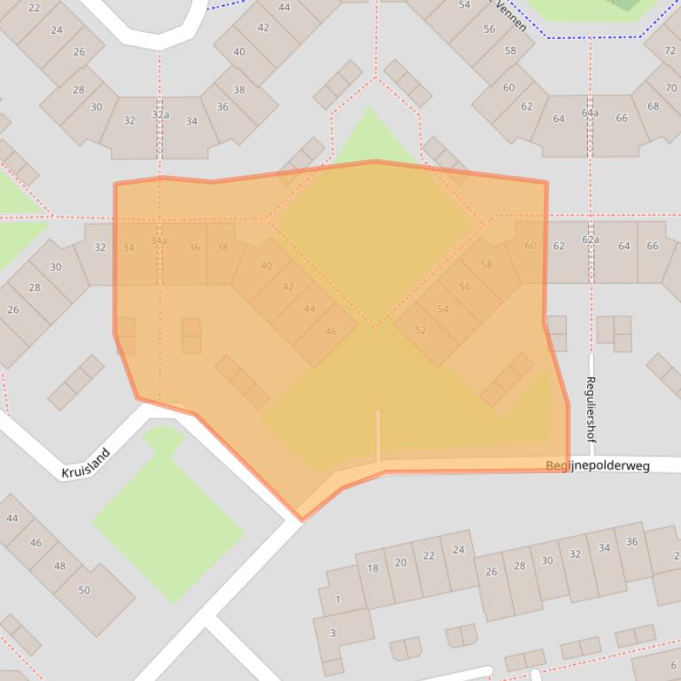 Kaart van postcodegebied 1383AP.