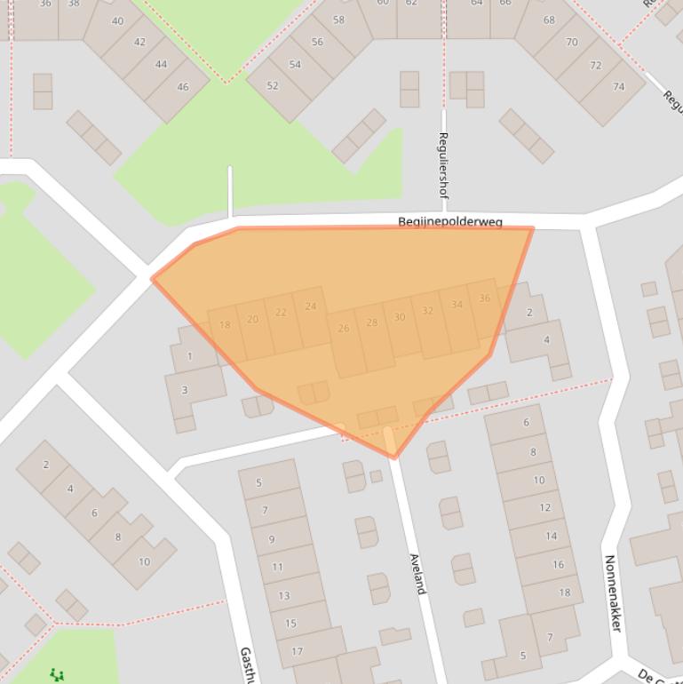 Kaart van postcodegebied 1383AX.