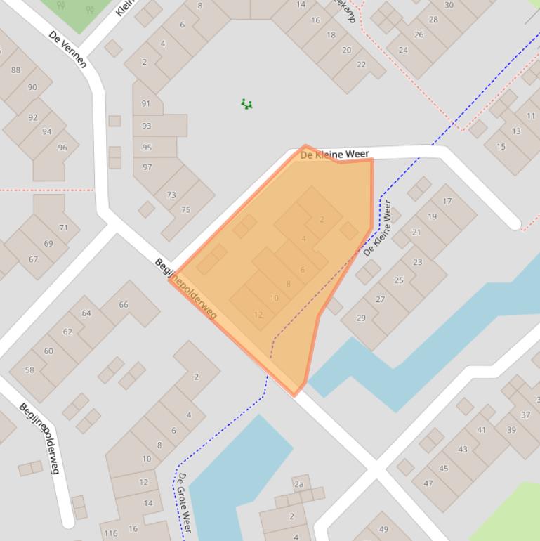 Kaart van postcodegebied 1383BD.