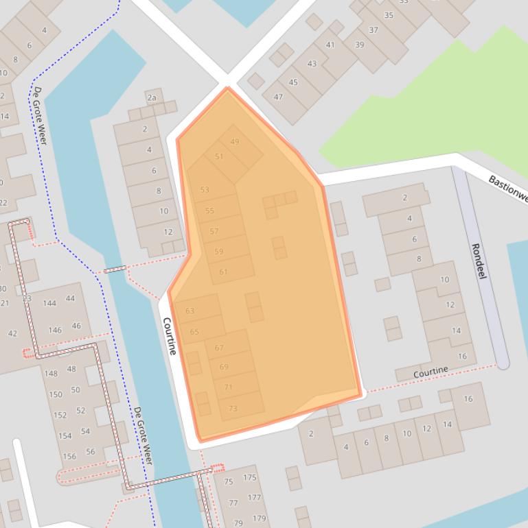 Kaart van postcodegebied 1383BH.