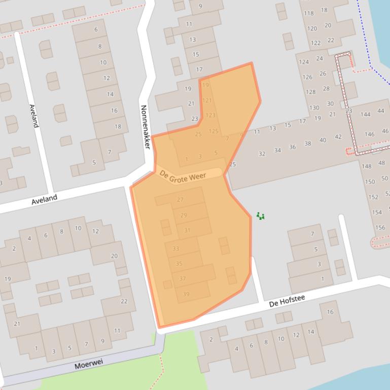 Kaart van postcodegebied 1383BW.