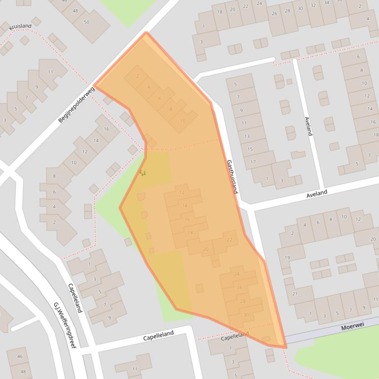 Kaart van postcodegebied 1383BZ.