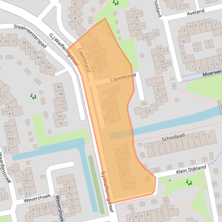 Kaart van postcodegebied 1383CB.