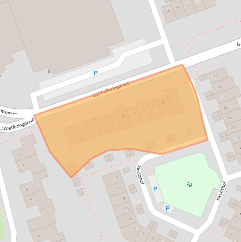 Kaart van postcodegebied 1383CC.