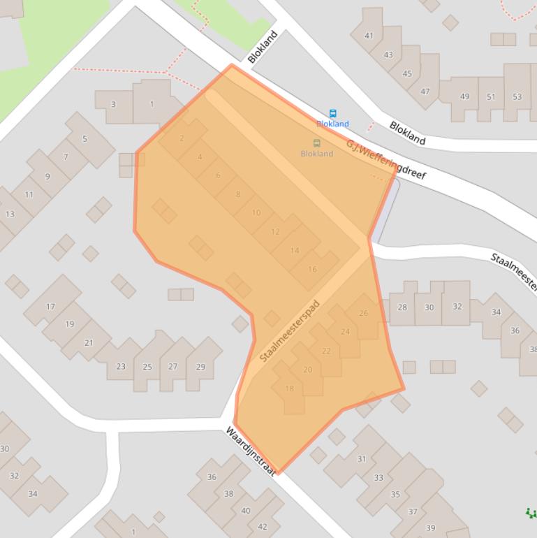 Kaart van postcodegebied 1383CD.