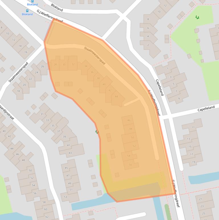 Kaart van postcodegebied 1383CE.