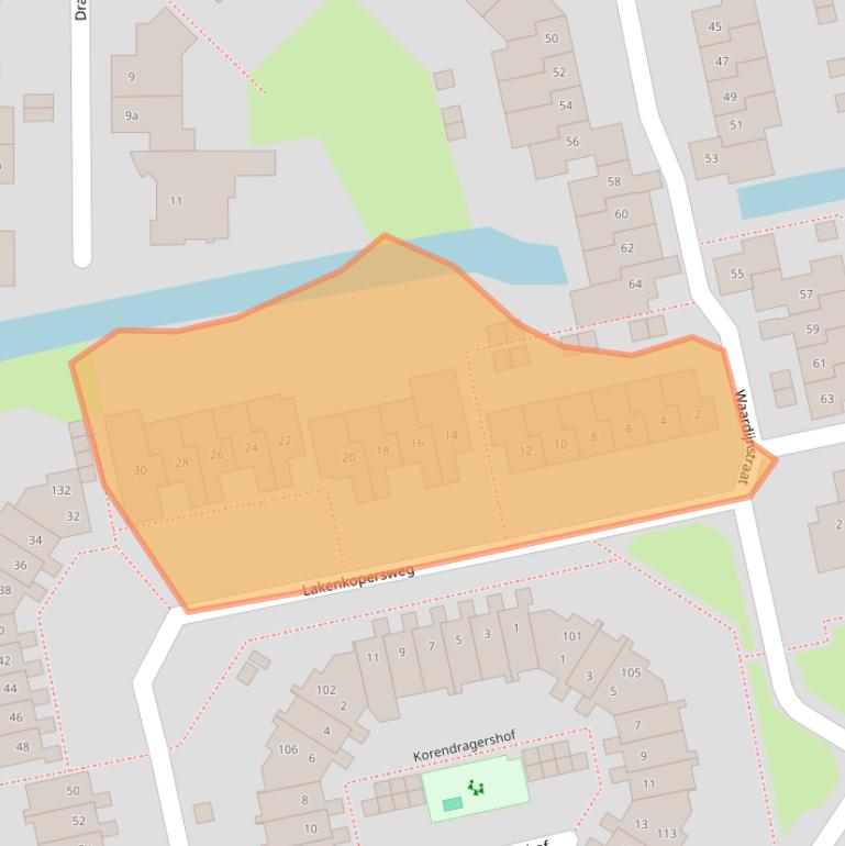 Kaart van postcodegebied 1383CS.