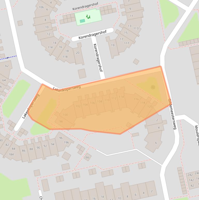 Kaart van postcodegebied 1383CW.