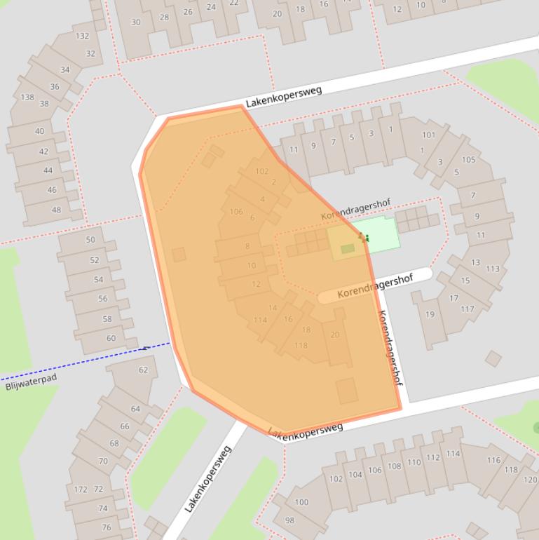 Kaart van postcodegebied 1383CZ.