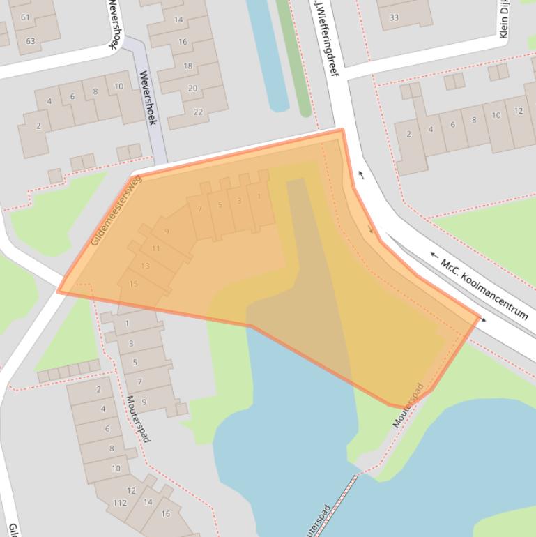 Kaart van postcodegebied 1383DA.