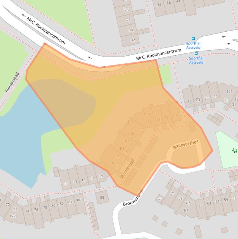 Kaart van postcodegebied 1383DM.