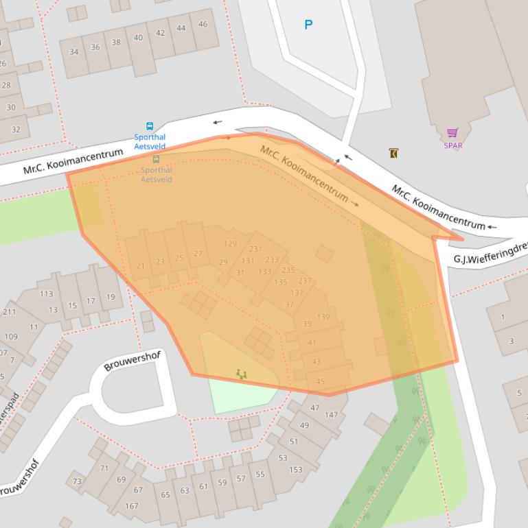 Kaart van postcodegebied 1383DN.