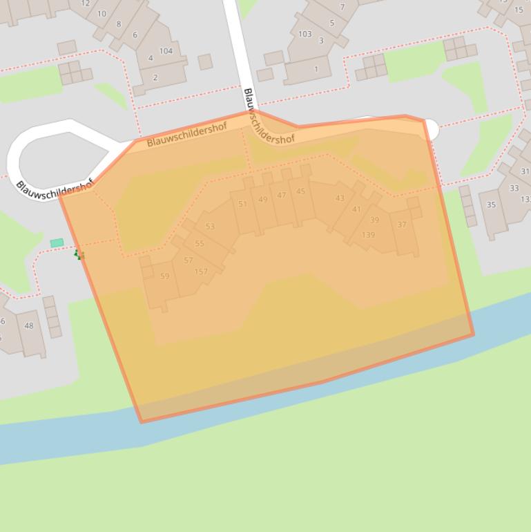 Kaart van postcodegebied 1383DS.