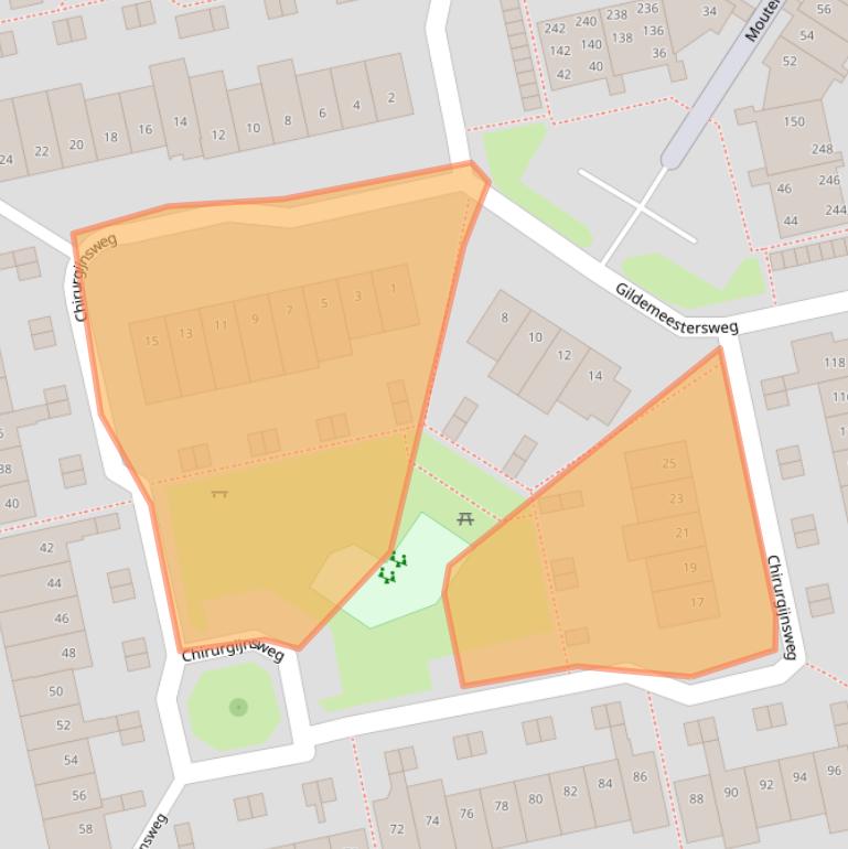 Kaart van postcodegebied 1383DW.