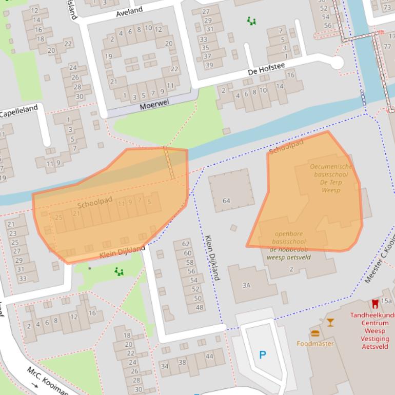 Kaart van postcodegebied 1383EA.